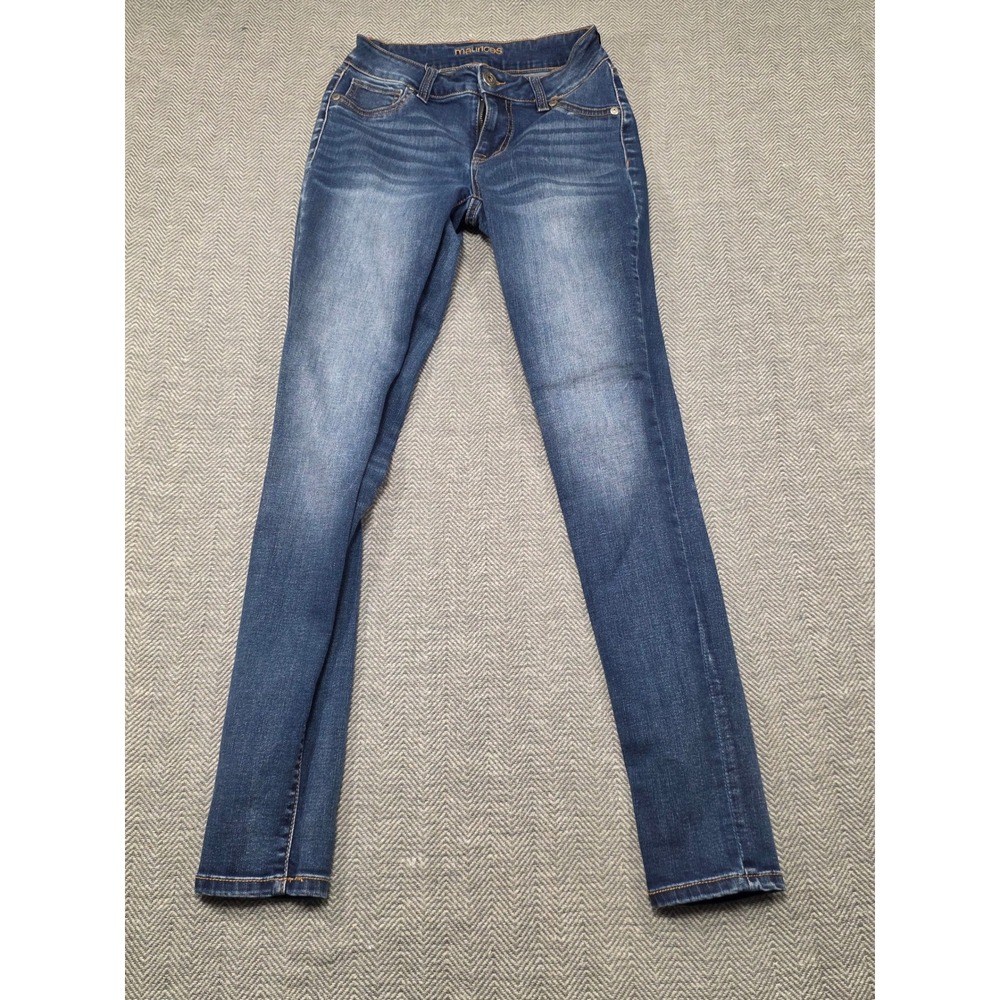 Maurices Womens Blue Wash‎ Skinny Jeans Stretch Denim Size XS Regular